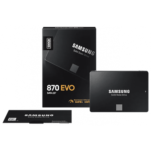 Твердотельный накопитель Samsung 870 EVO 500GB [MZ-77E500BW] по цене 4 490 ₽